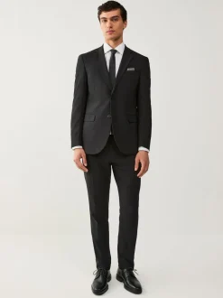 Zwart - Slim Fit - Must-have kostuum: colbert
