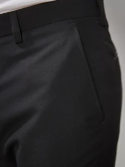 Zwart - Slim Fit - Pantalon in smokingstijl