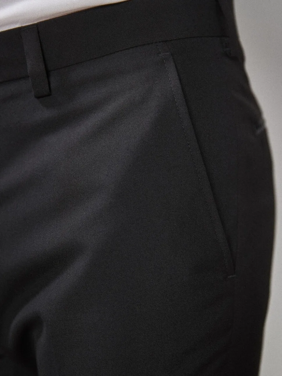 Zwart - Slim Fit - Pantalon in smokingstijl