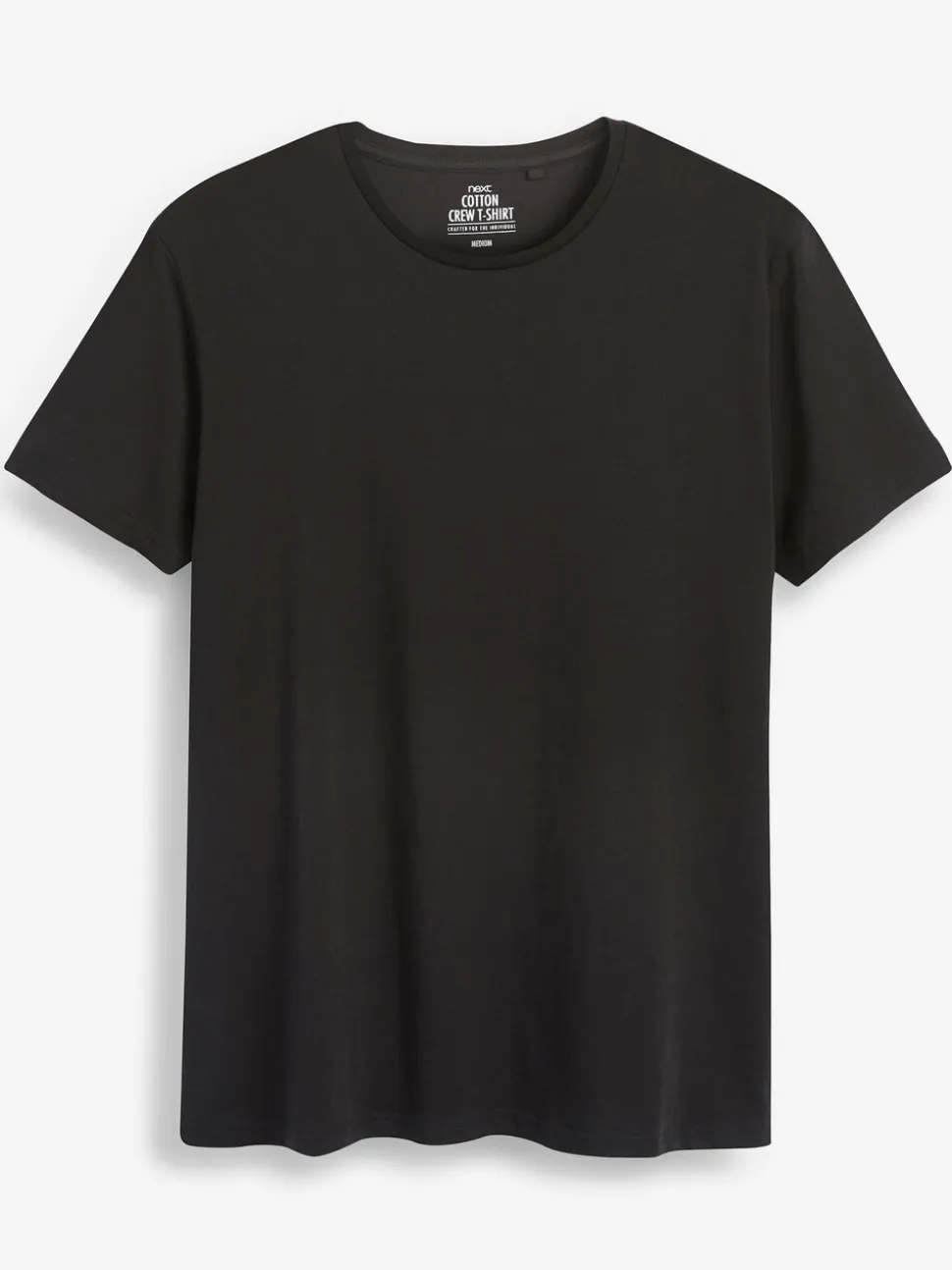 Zwart - Slim Fit - Set van 5 100% katoenen T-shirts met laagjes