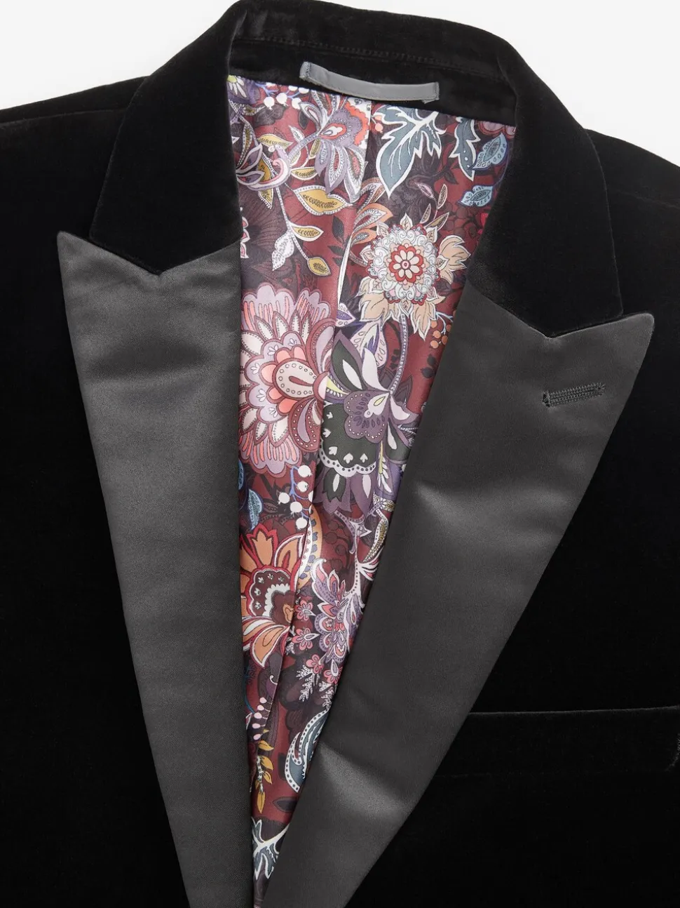 Zwart - Slim Fit - Signature Pontoglio Italiaanse fluwelen blazer