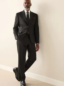 Zwart - Slim Fit - Signature Nova Fides 100% Italian Wool Suit Jacket