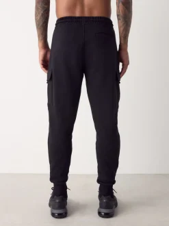 Zwart - Slim Fit - Slim Fit Brushback Heavyweight Cargo Joggers