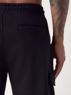 Zwart - Slim Fit - Slim Fit Brushback Heavyweight Cargo Joggers