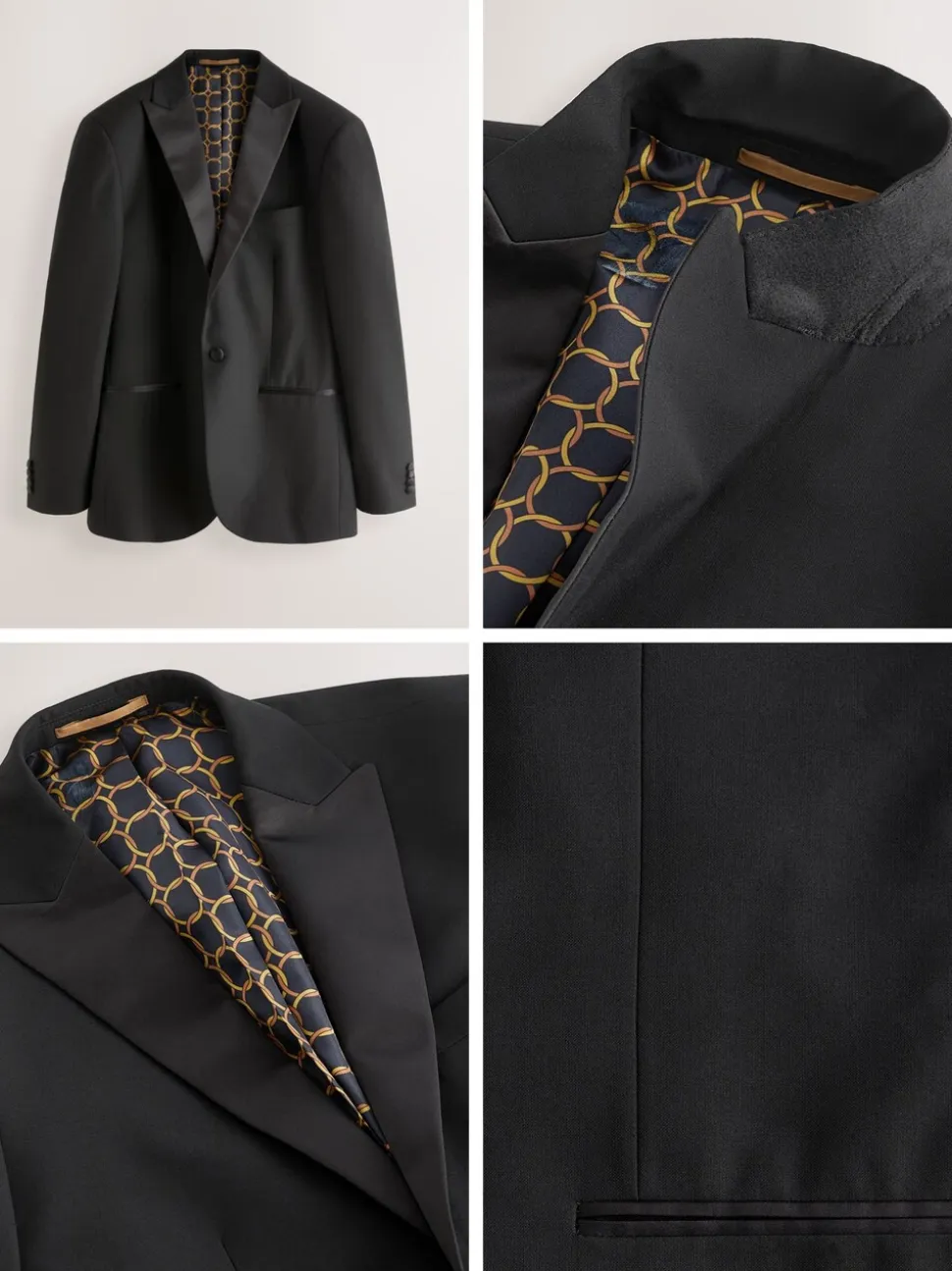 Zwart - Slim Fit - Smoking: colbert