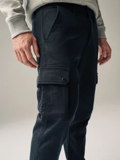 Zwart - Slim Fit Motionflex Strech Cargo Trousers