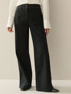 Zwart - Slim Lift and Shape Wide Leg Jeans