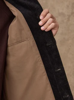 Zwart - Slim Rijk Corduroy Jack