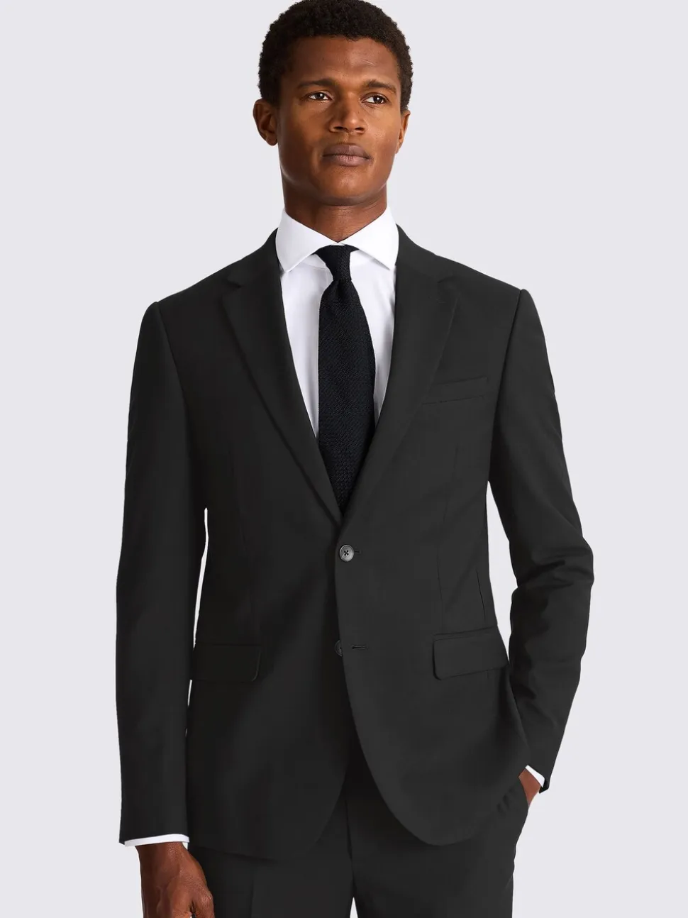 Zwart - Smal - MOSS - Stretch colbert