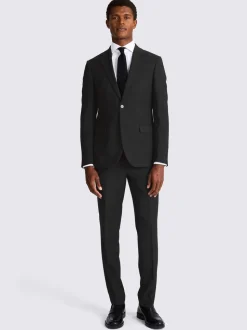 Zwart - Smal - MOSS - Stretch colbert