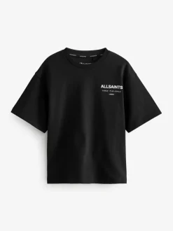 Zwart - smALLSAINTS Oversized Underground T-shirt van katoen met ronde hals