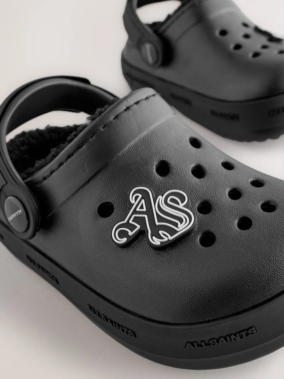 Zwart - smALLSAINTS Print Borg Lined Clog Slippers