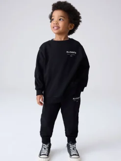 Zwart - smALLSAINTS Underground Oversized Set van Sweatshirt en Joggingbroek voor Jongere Jongens