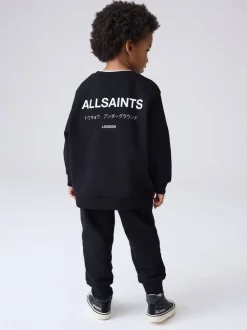 Zwart - smALLSAINTS Underground Oversized Set van Sweatshirt en Joggingbroek voor Jongere Jongens