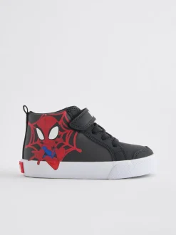 Zwart - Spidey And Friends laarzen met klittenbandsluiting en elastische veters