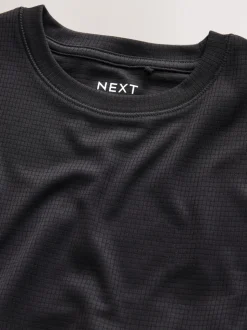Zwart - Sportset van T-shirt en short (3-16 jr)