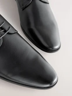 Zwart - Standaard pasvorm - Derbyschoenen met veter