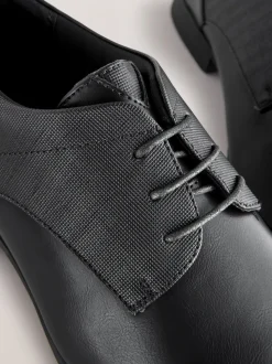 Zwart - Standaard pasvorm - Derbyschoenen met veter