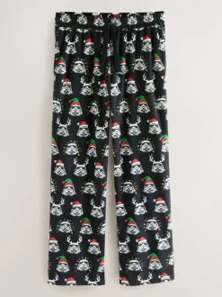 Zwart - Storm Trooper Printed Christmas Pyjama Bottoms