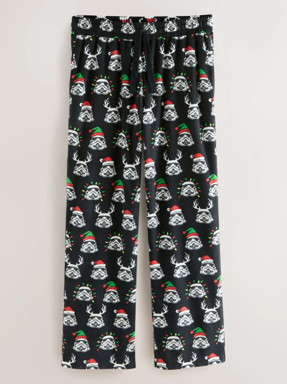 Zwart - Storm Trooper Printed Christmas Pyjama Bottoms
