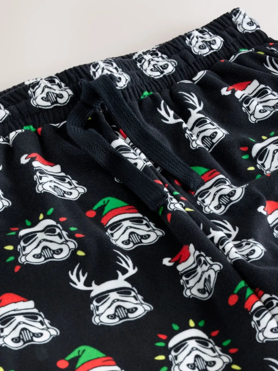 Zwart - Storm Trooper Printed Christmas Pyjama Bottoms