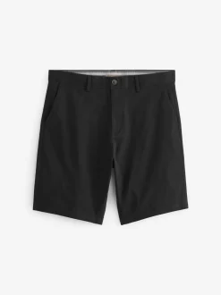 Zwart - Straight fit - Chinoshort met stretch