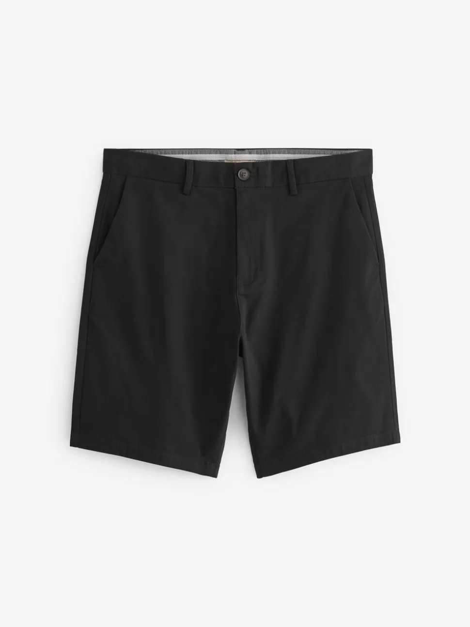 Zwart - Straight fit - Chinoshort met stretch