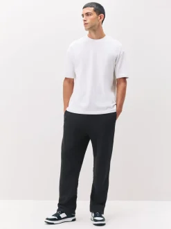 Zwart - Straight fit - Relaxed Fit Brushback Heavyweight Joggers