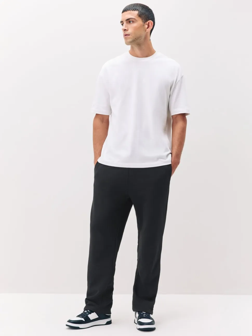 Zwart - Straight fit - Relaxed Fit Brushback Heavyweight Joggers