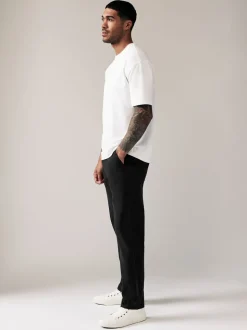 Zwart - Straight fit - Stretchy chino