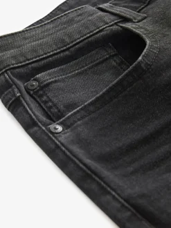 Zwart - Straight-fit Essential stretchy jeans met rechte pasvorm