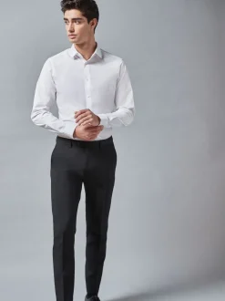 Zwart - Strakke Pasvorm - Chique stretchy broek