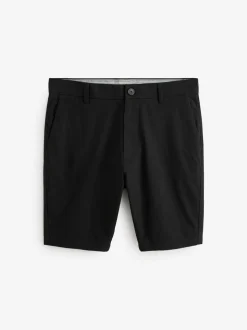 Zwart - Strakke Pasvorm - Chinoshort met stretch
