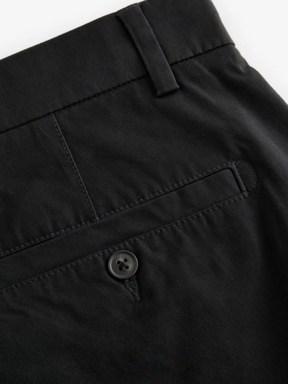 Zwart - Strakke Pasvorm - Chinoshort met stretch