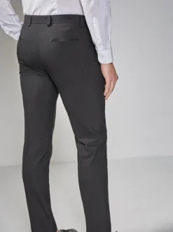 Zwart - Strakke Pasvorm - Pantalon in smokingstijl