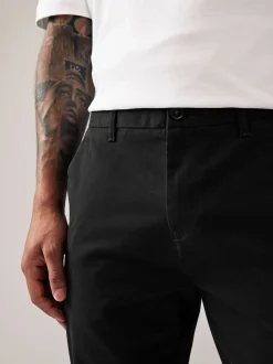 Zwart - Strakke Pasvorm - Stretchy chino