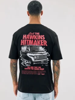 Zwart - Stranger Things Graphic Print T-Shirt