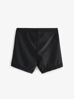 Zwart - Stretch zwemshorts (3-16 jr)