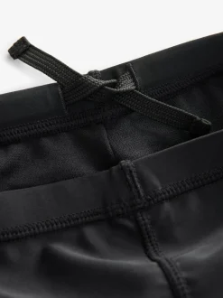 Zwart - Stretch zwemshorts (3-16 jr)