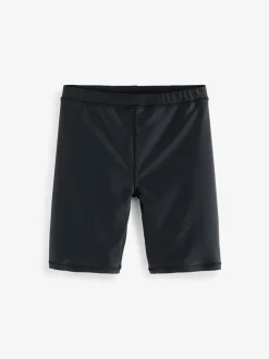Zwart - Stretch zwemshorts (3-16 jr)