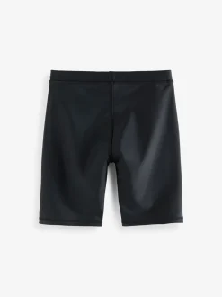 Zwart - Stretch zwemshorts (3-16 jr)