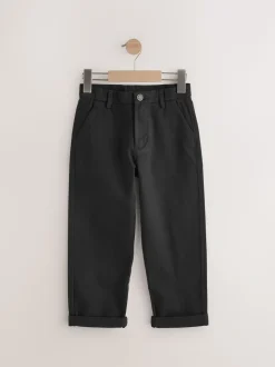 Zwart - Stretchy chino's (3-17jr)