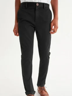 Zwart - Stretchy chino's (3-17jr)