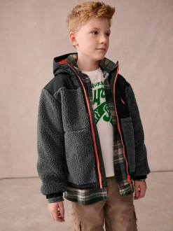 Zwart - Superdry - Jack met rits en borgvoering