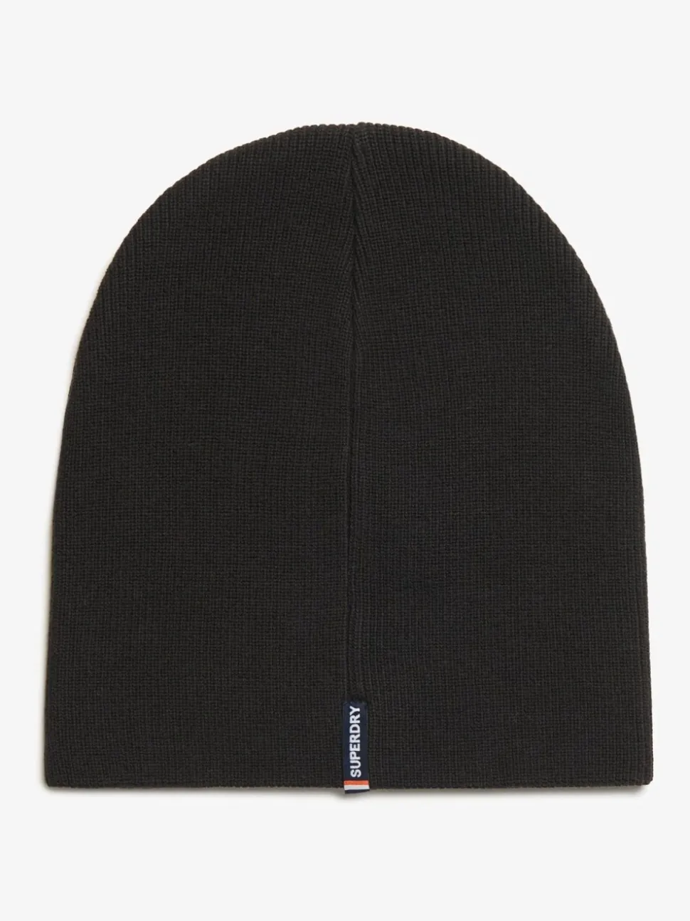 Zwart - Superdry gebreide beanie-muts met Essential-logo