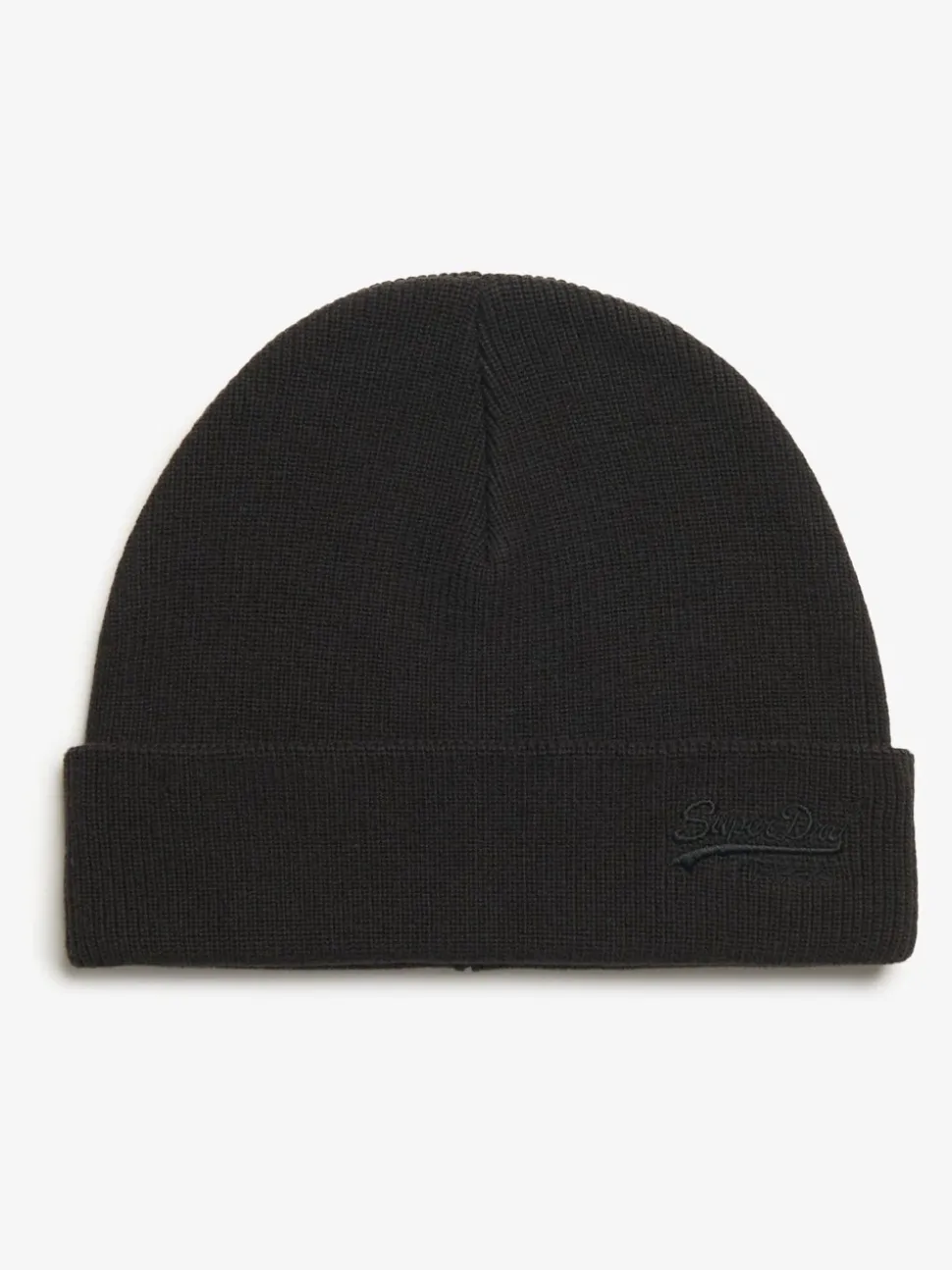 Zwart - Superdry gebreide beanie-muts met Essential-logo