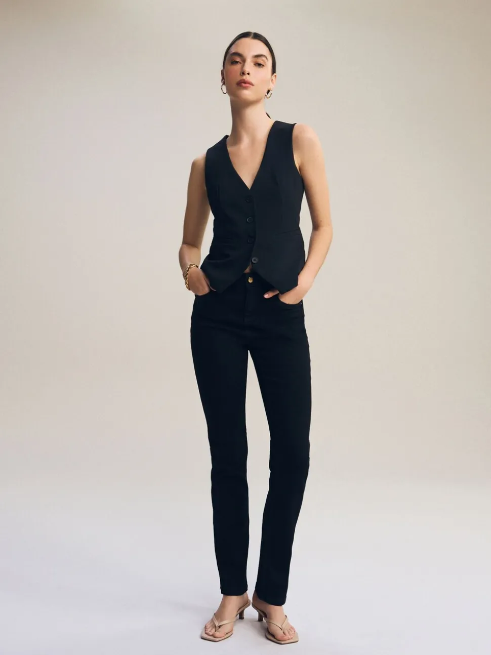 Zwart - Superzachte slim-fit jeans