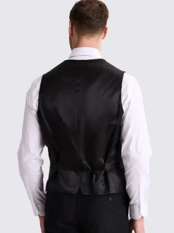 Zwart - Tailored - MOSS Stretch Suit Waistcoat