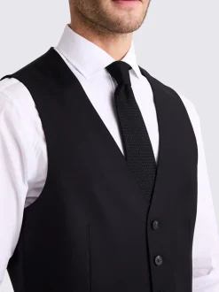 Zwart - Tailored - MOSS Stretch Suit Waistcoat