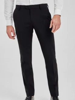 Zwart - Tailored fit - Chique stretchy broek